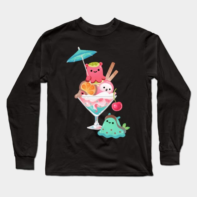 Mochi Mollusk parfait2 Long Sleeve T-Shirt by pikaole